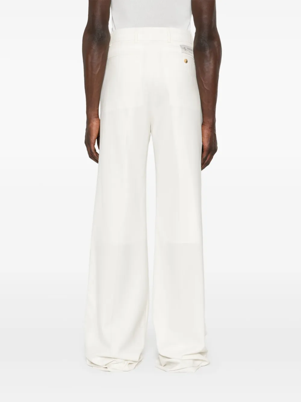 AMIRI Geplooide flared broek Beige