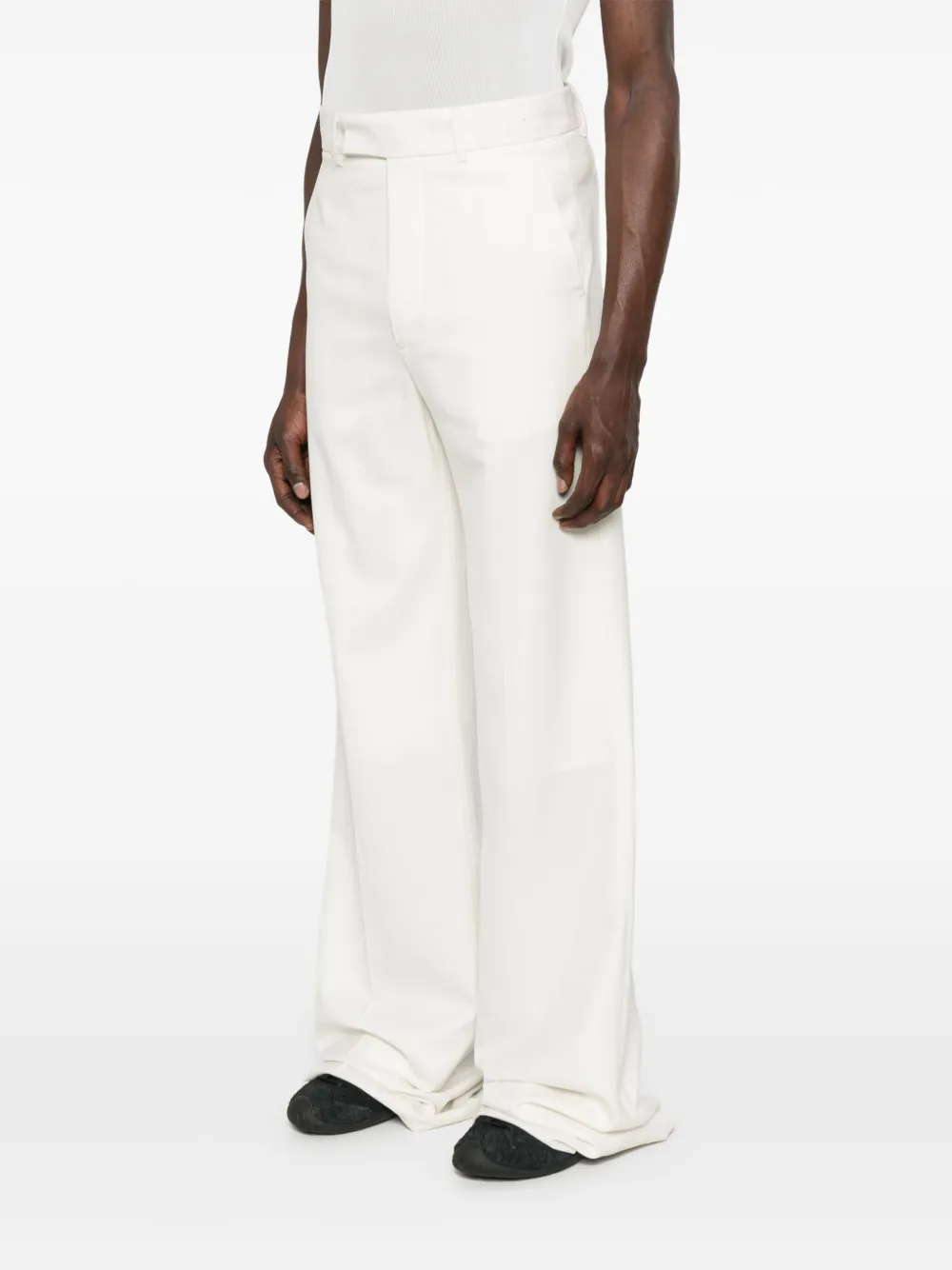 AMIRI Geplooide flared broek Beige