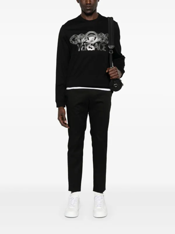 ★関税込み★【VERSACE】メドゥーサ オン チェーン Tシャツ Versace メドゥーサ オン チェーン Tシャツ | ブラック