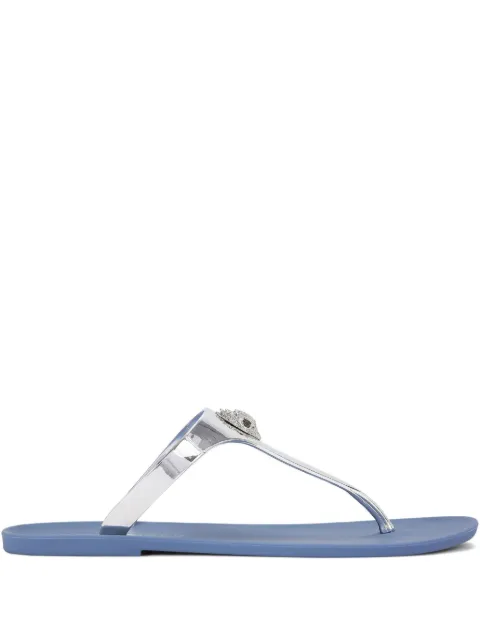 Kurt Geiger London Maddison metallic-detail thong sandals
