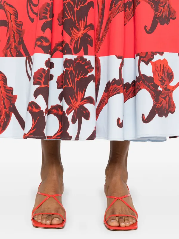 Alice + Olivia Isabelle Midi Dress | Red | FARFETCH