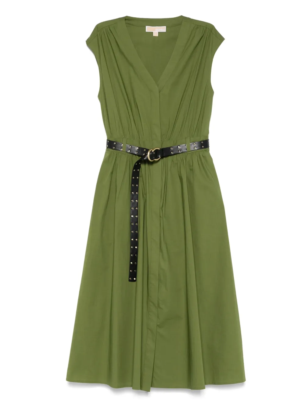 Michael Kors Popeline midi-jurk Groen