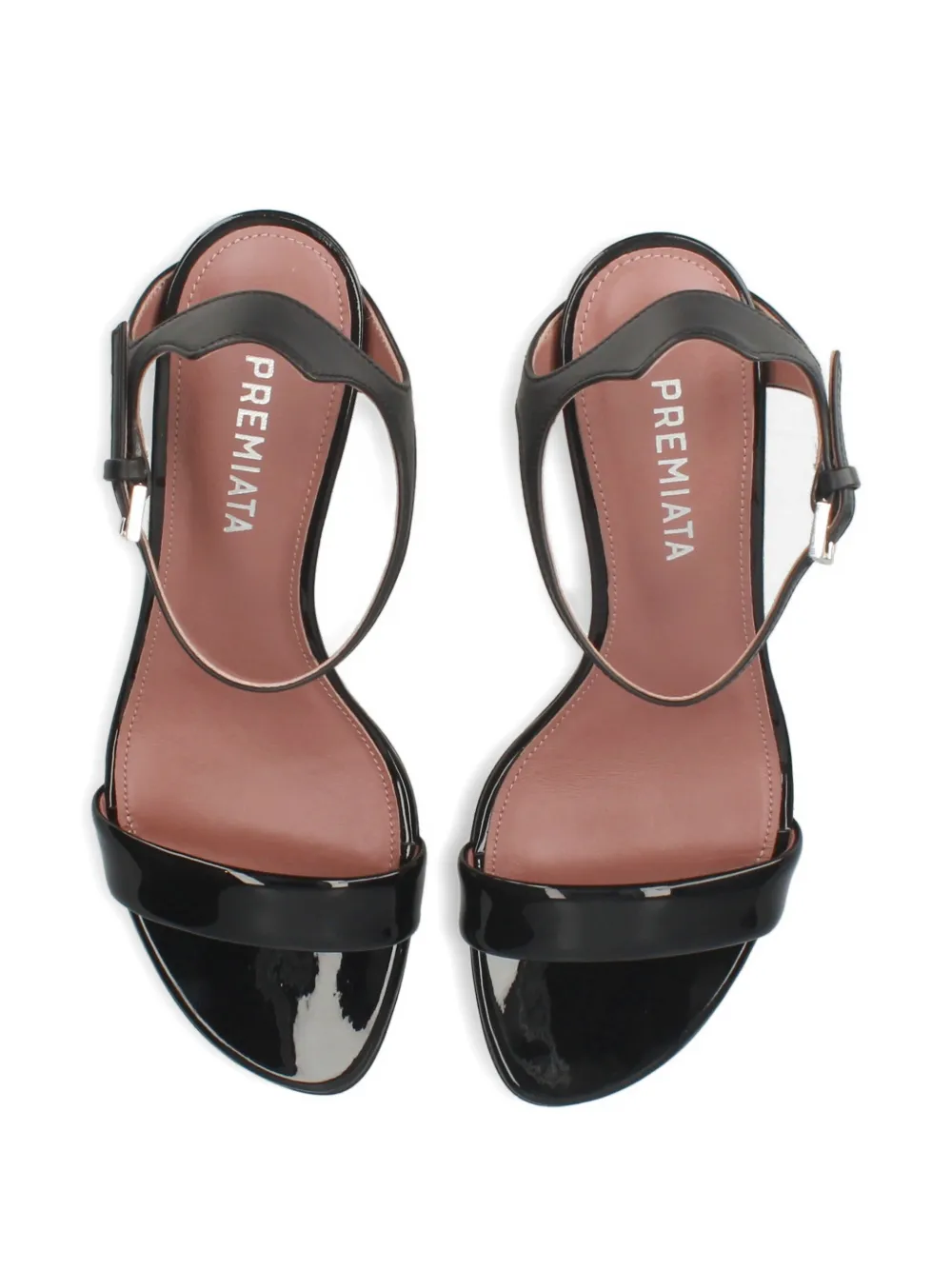 Premiata 60 mm lakleren sandalen Zwart