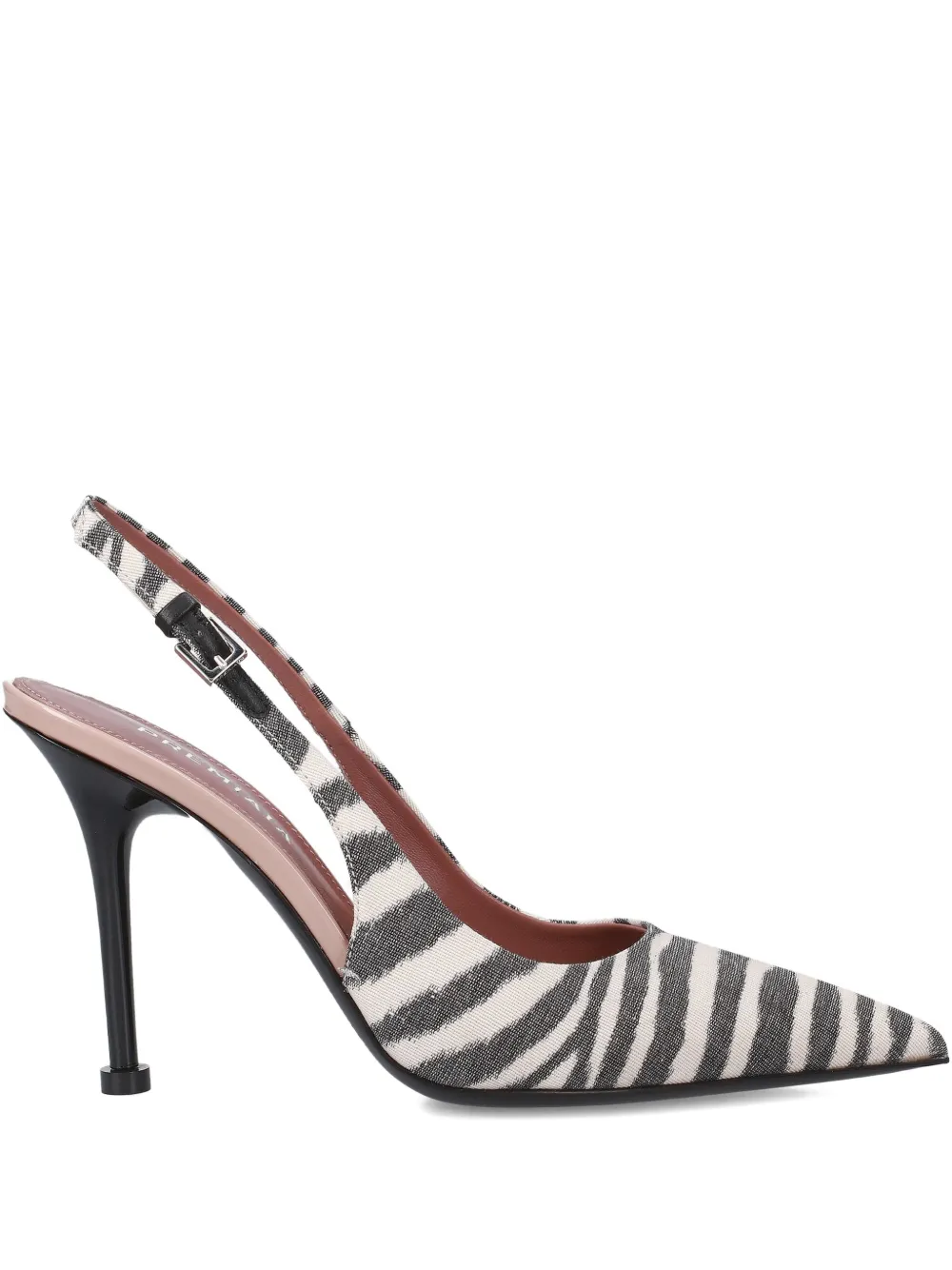 Premiata 100mm zebra-patterned pumps Black