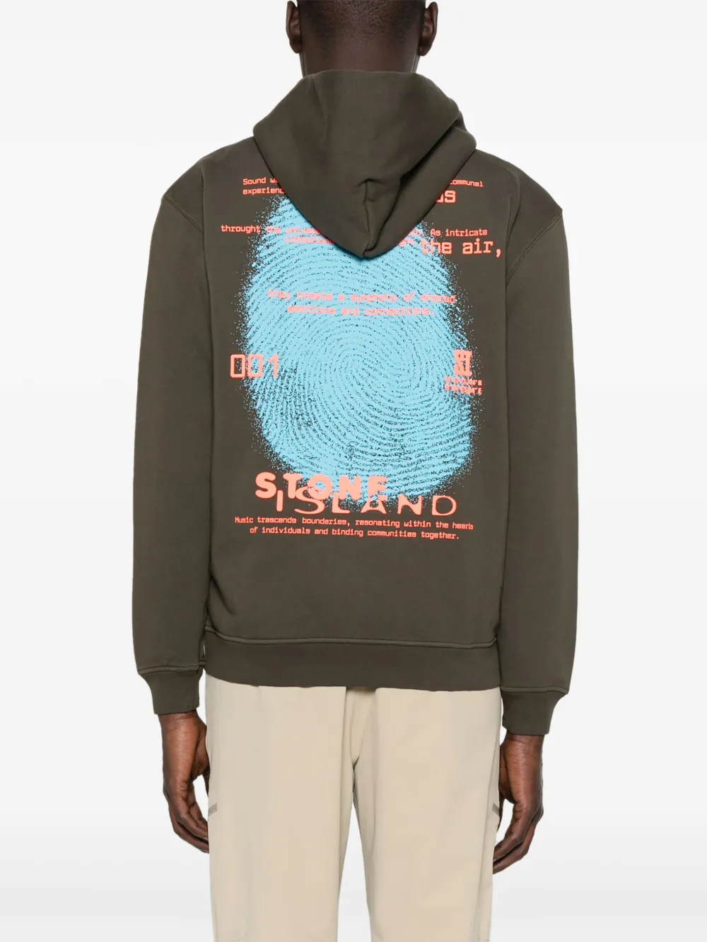 Stone Island Fleece hoodie Groen