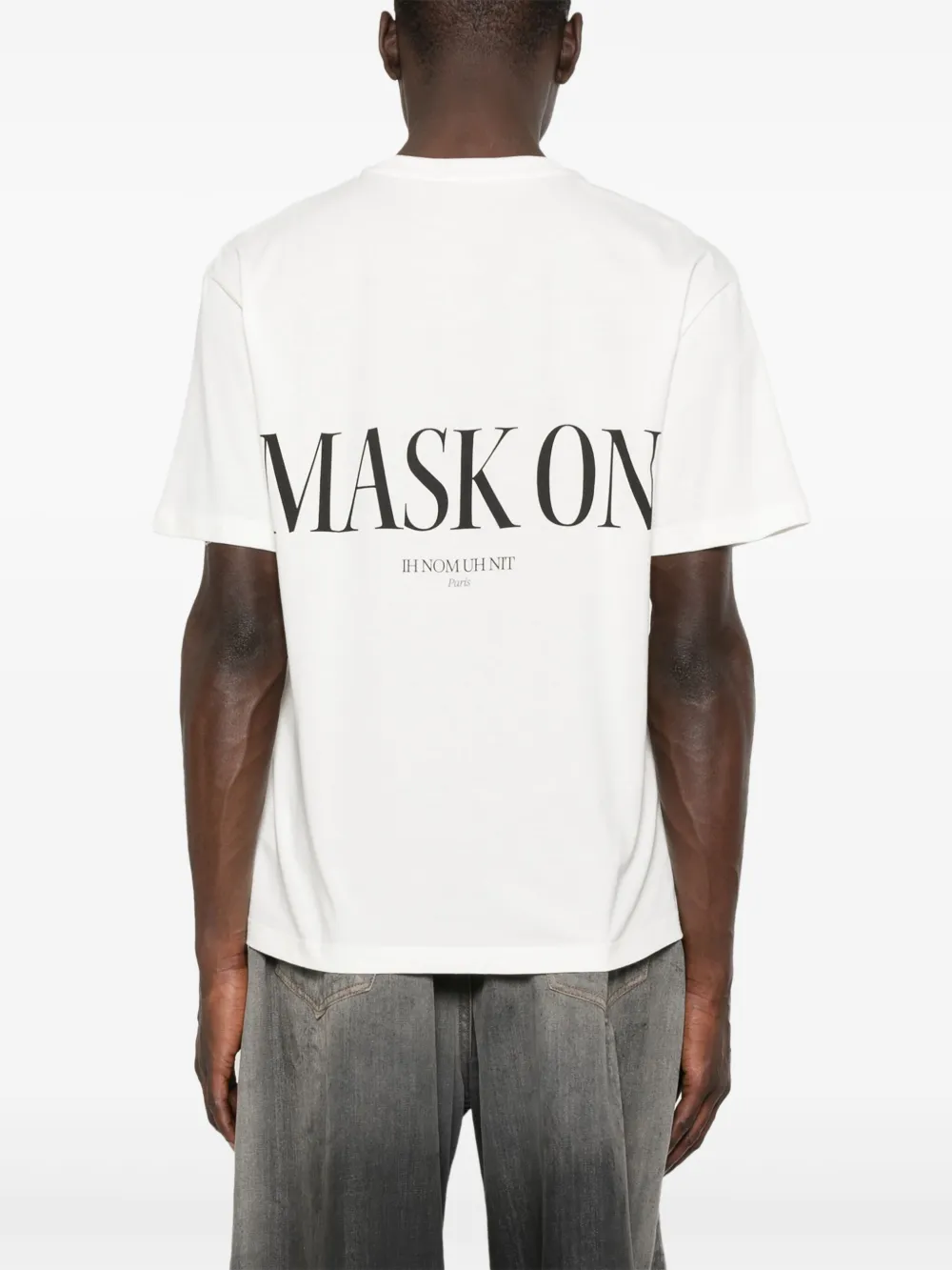 Ih Nom Uh Nit Marble Mask T-shirt Wit