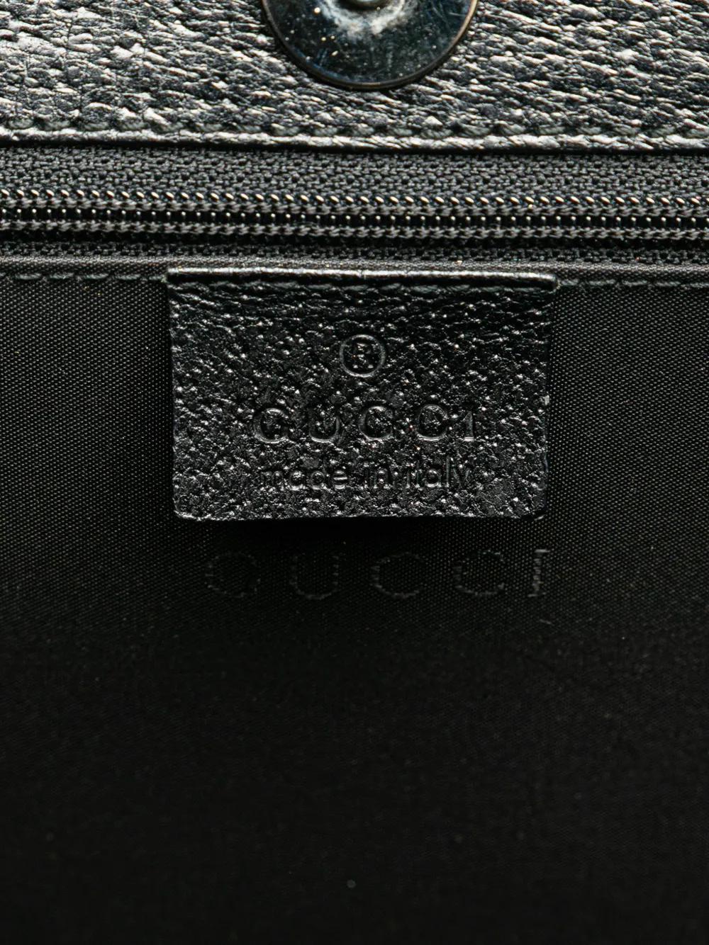 Pre-owned Gucci 2000-2015 Leather Tote Bag In Black