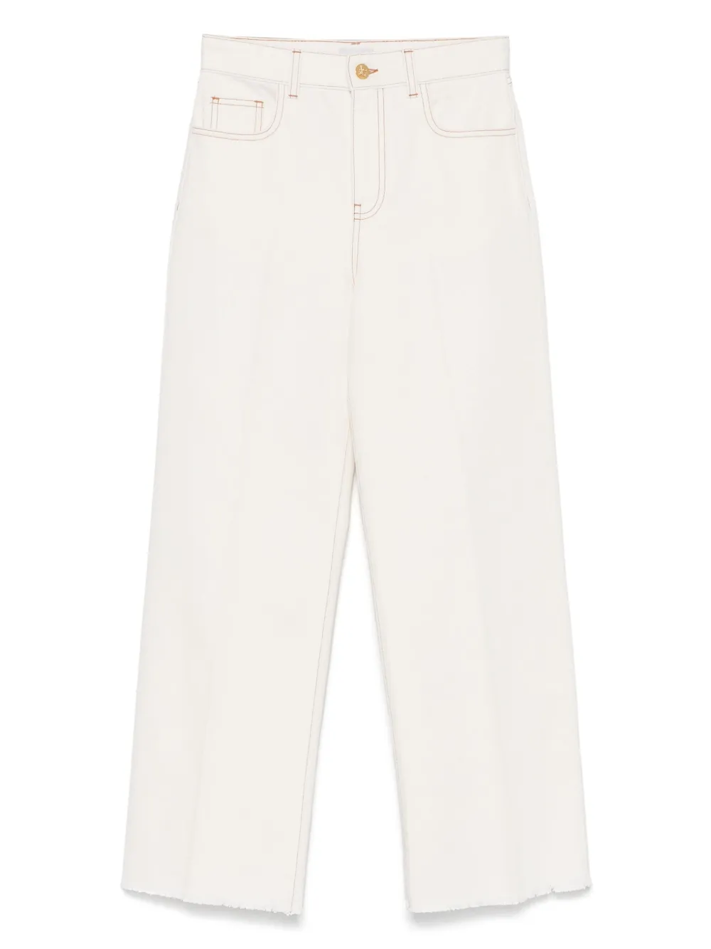 Giambattista Valli Jeans met franje Wit