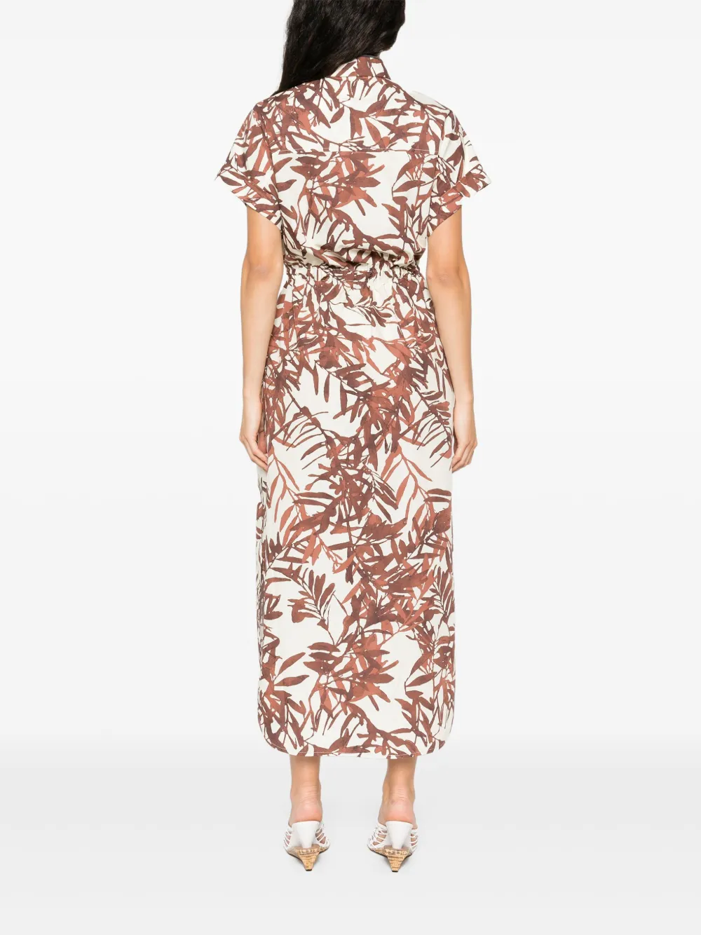 Brunello Cucinelli Maxi-jurk met print Beige