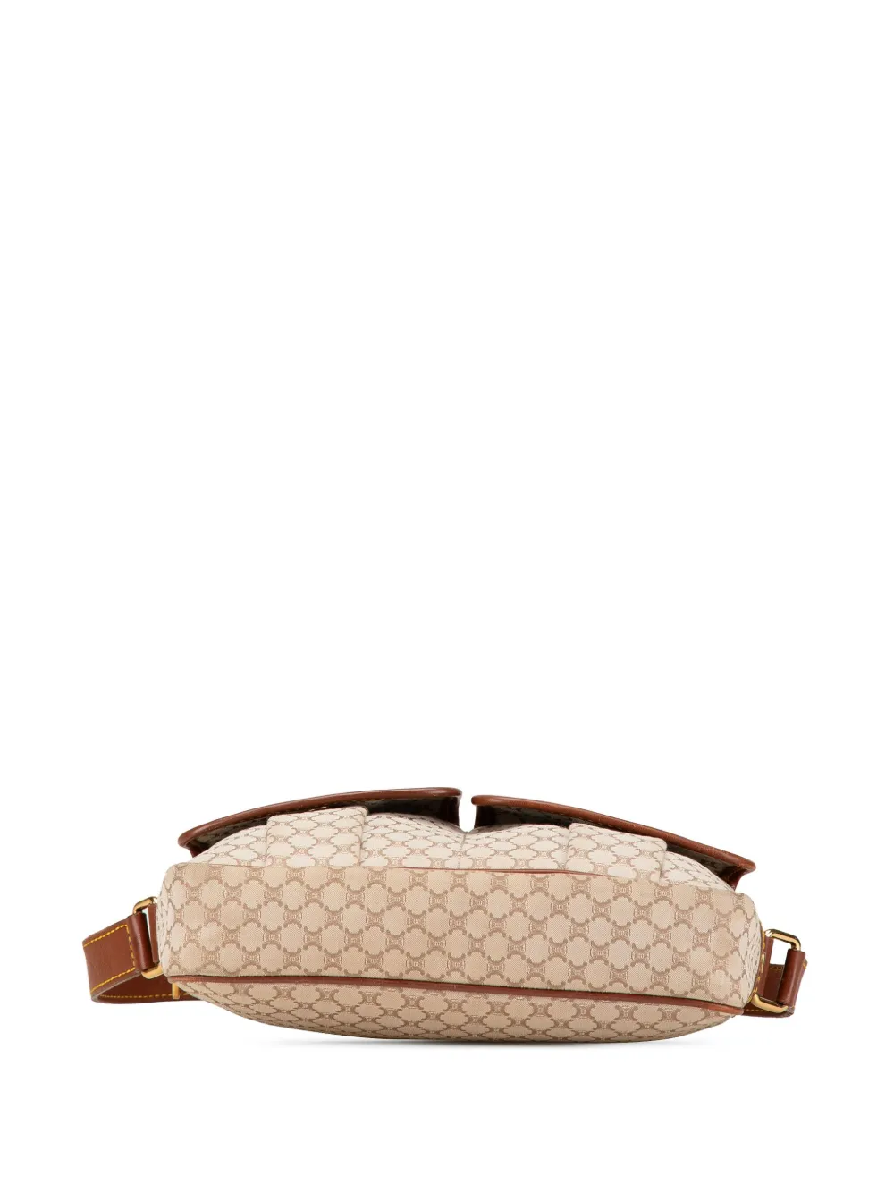 Pre-owned Celine 2000 Macadam Canvas Crossbody Bag In Brown