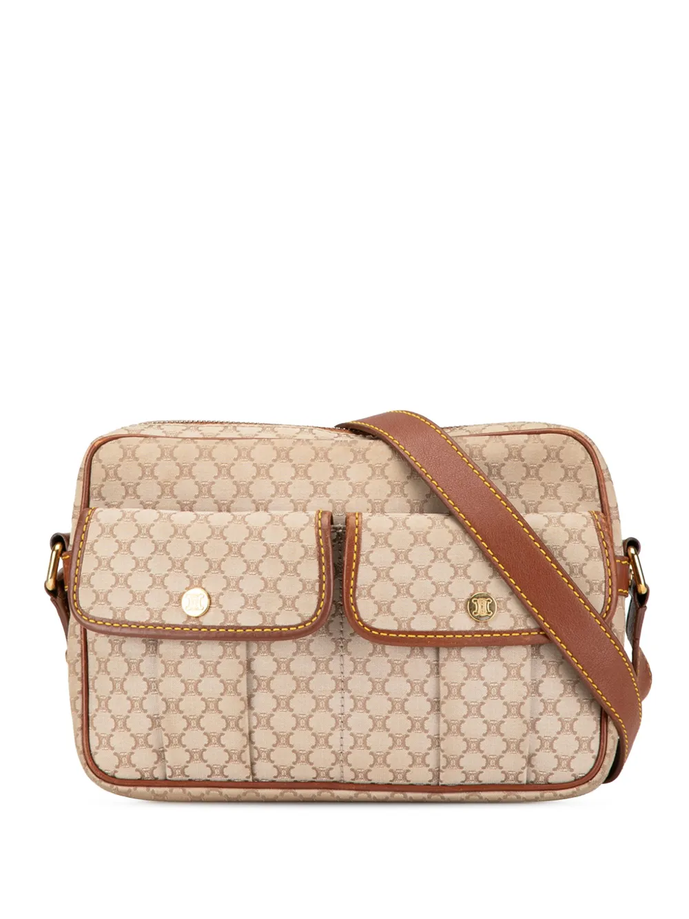 Céline Pre-Owned 2000 マカダム キャンバス ショルダーバッグ - ブラウン Céline Pre-Owned 2000 マカダム キャンバス ショルダーバッグ - ブラウン