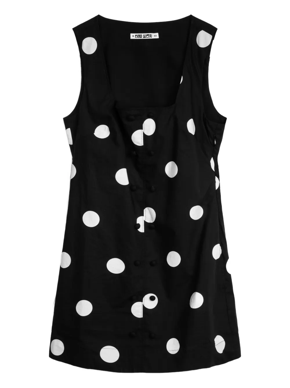 Ciao Lucia  Virginie polka-dot button-front dress | Black | Image 1