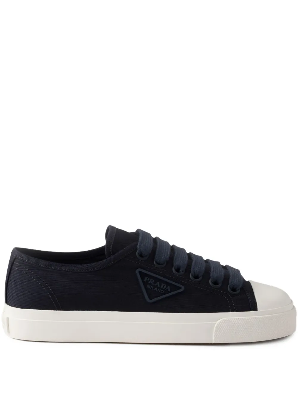 Prada canvas lace-up sneakers Blue