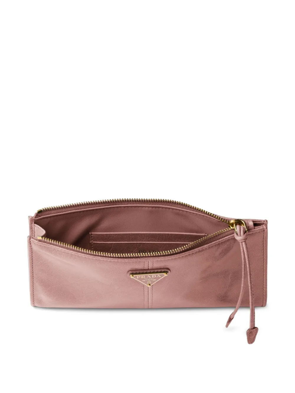 Prada Leren portemonnee Roze
