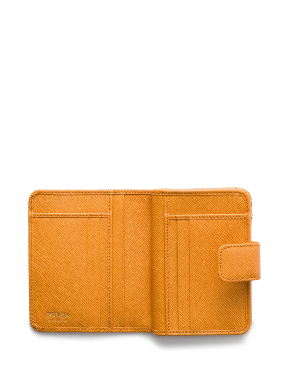 Prada Kleine portemonnee met textuur Oranje