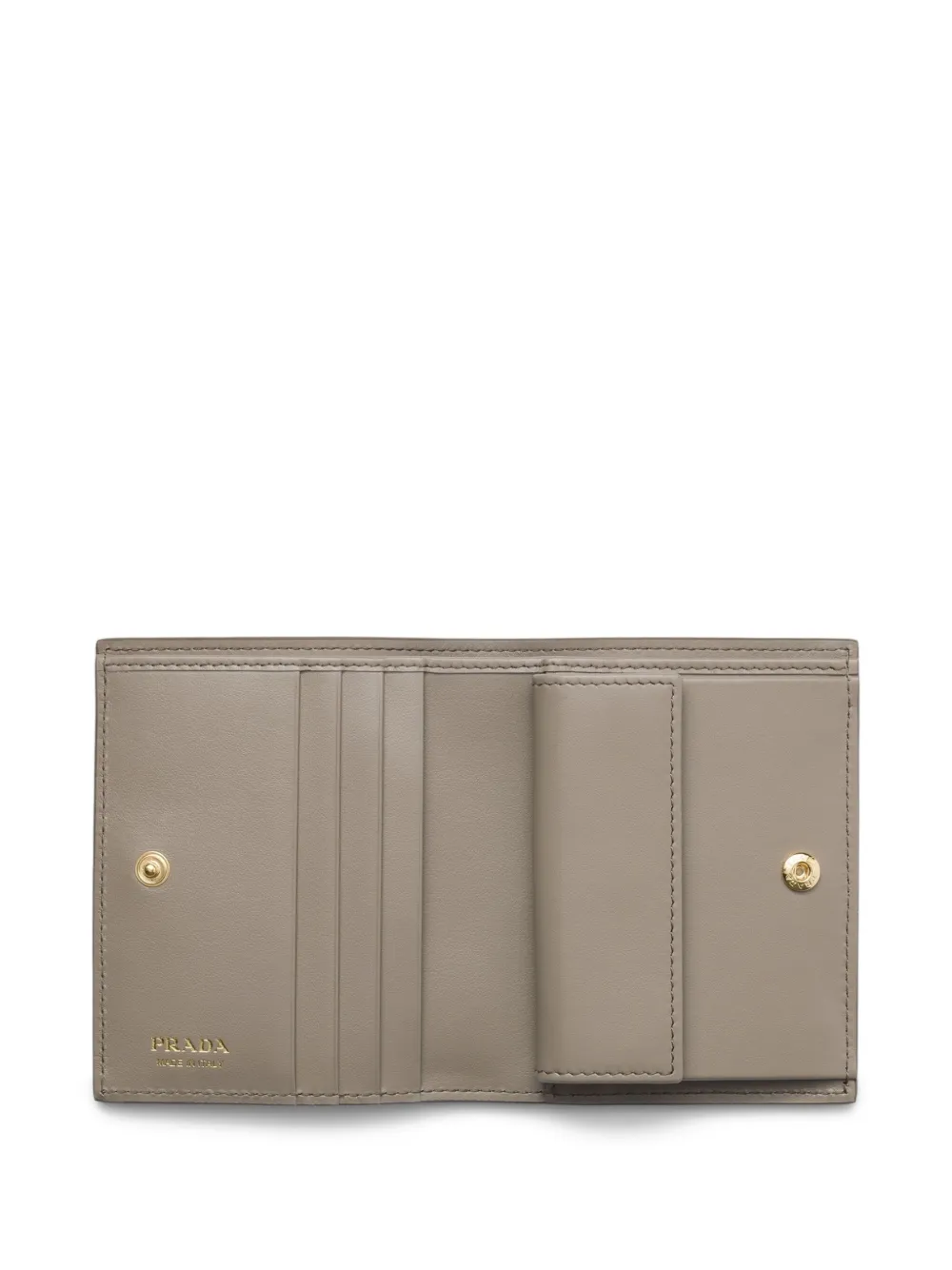 Prada Kleine portemonnee met logo Beige