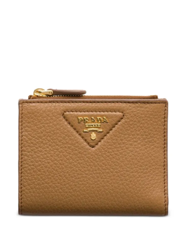 Prada グレインレザー 財布 S | ブラウン | FARFETCH JP