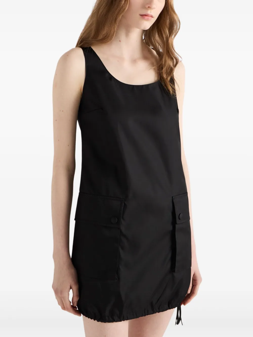 Prada Mouwloze mini-jurk Zwart