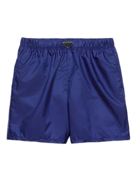 Prada enamel triangle-logo swim shorts 