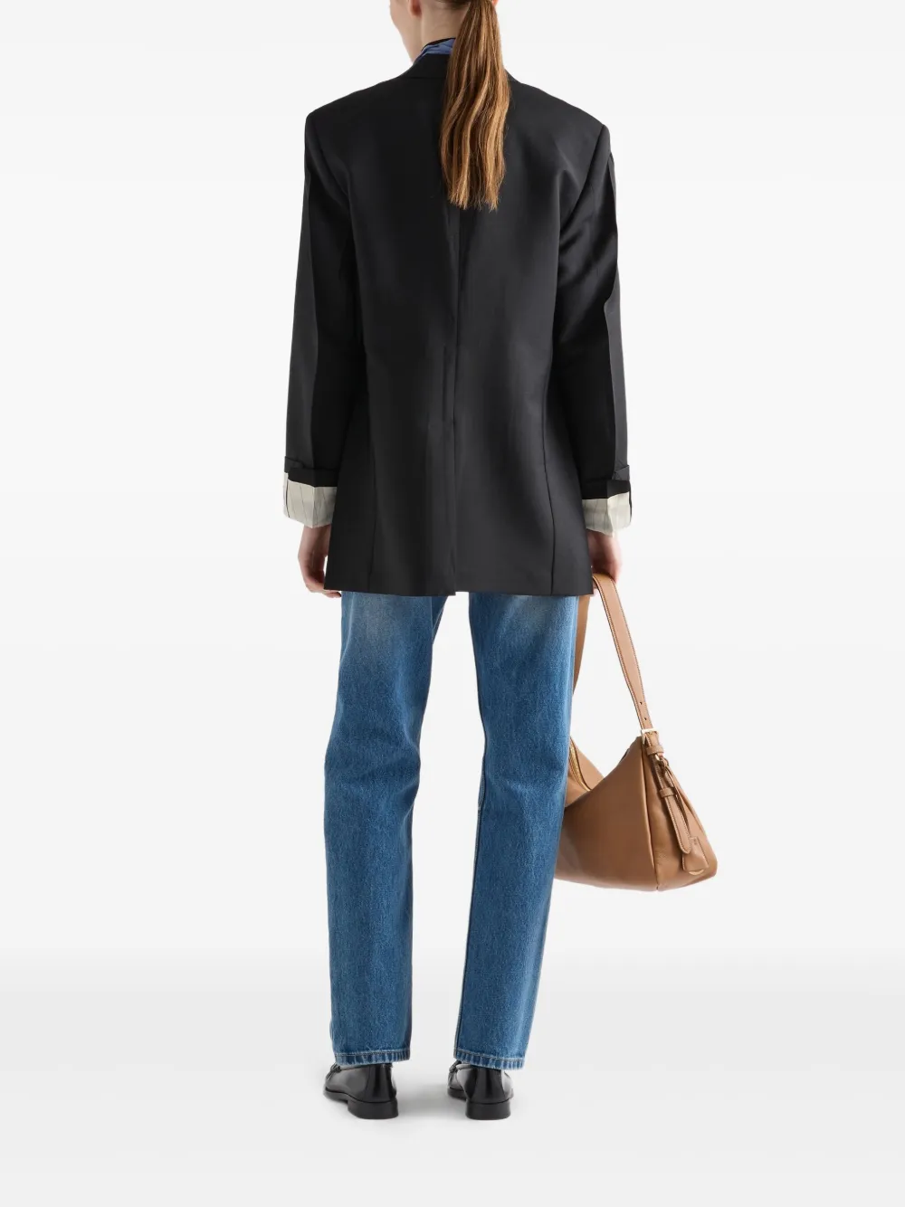 Prada Katoenen straight jeans Blauw