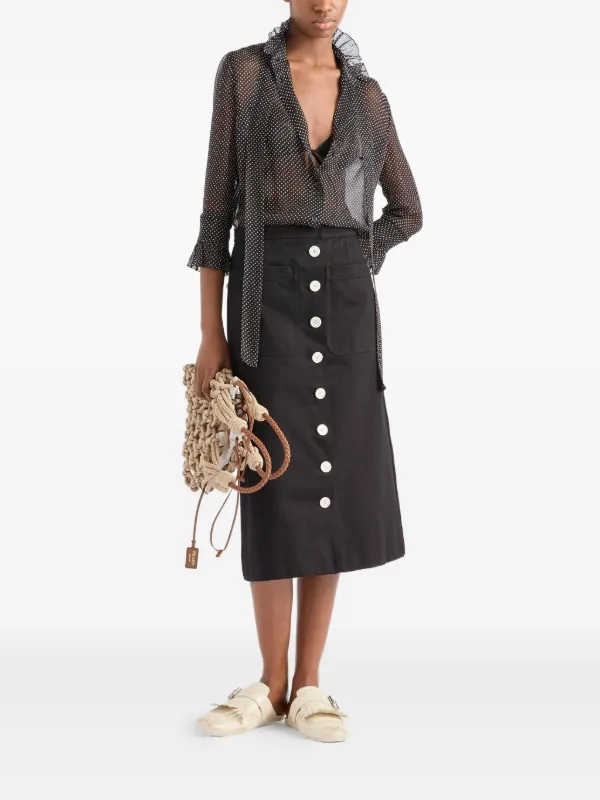 Prada Silk Shirt | Black | FARFETCH