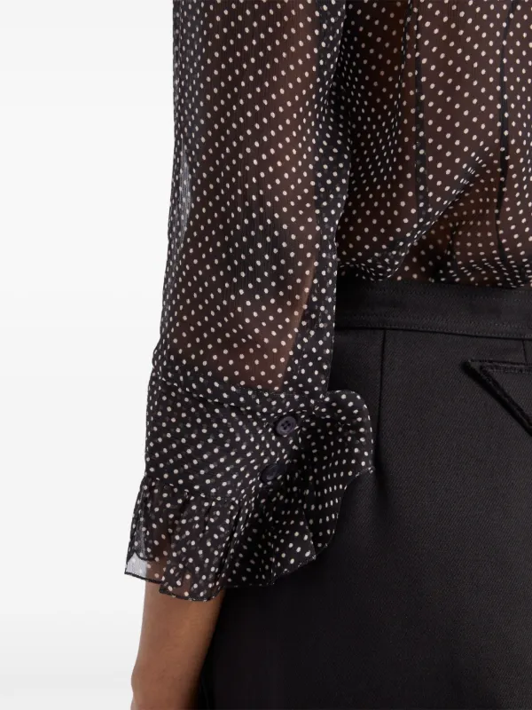 Prada Silk Shirt | Black | FARFETCH