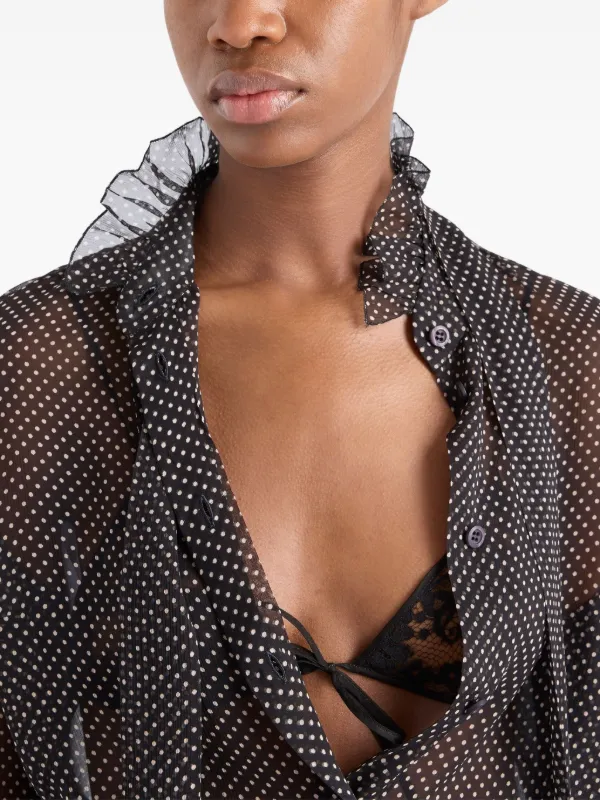 Prada Silk Shirt | Black | FARFETCH