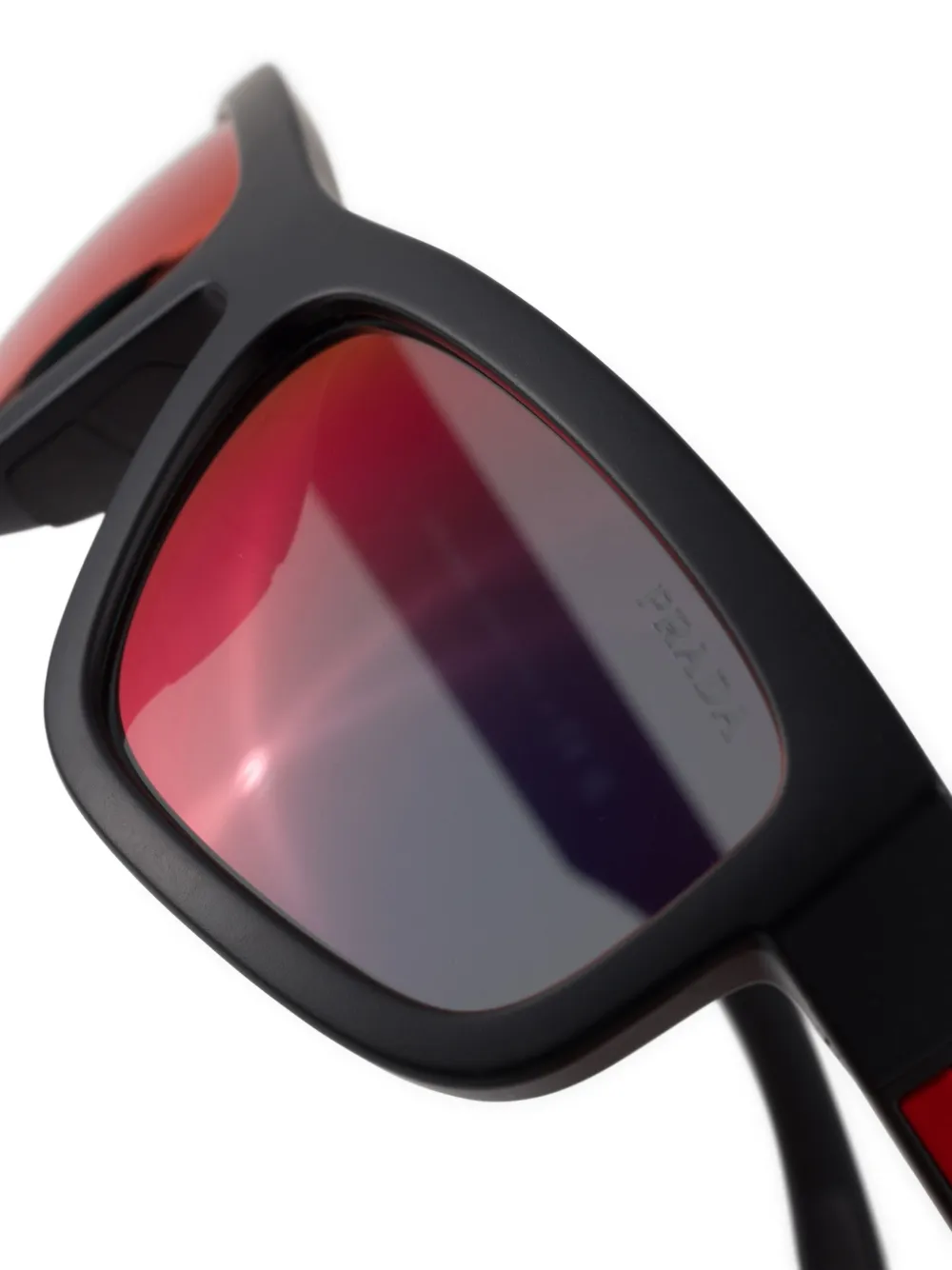 Prada Eyewear Linea Rossa zonnebril Zwart