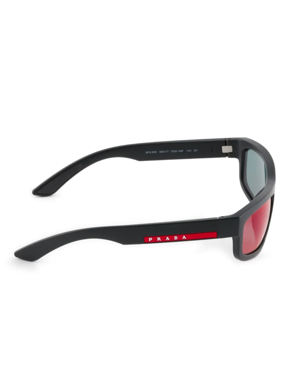 Prada Eyewear Linea Rossa zonnebril Zwart