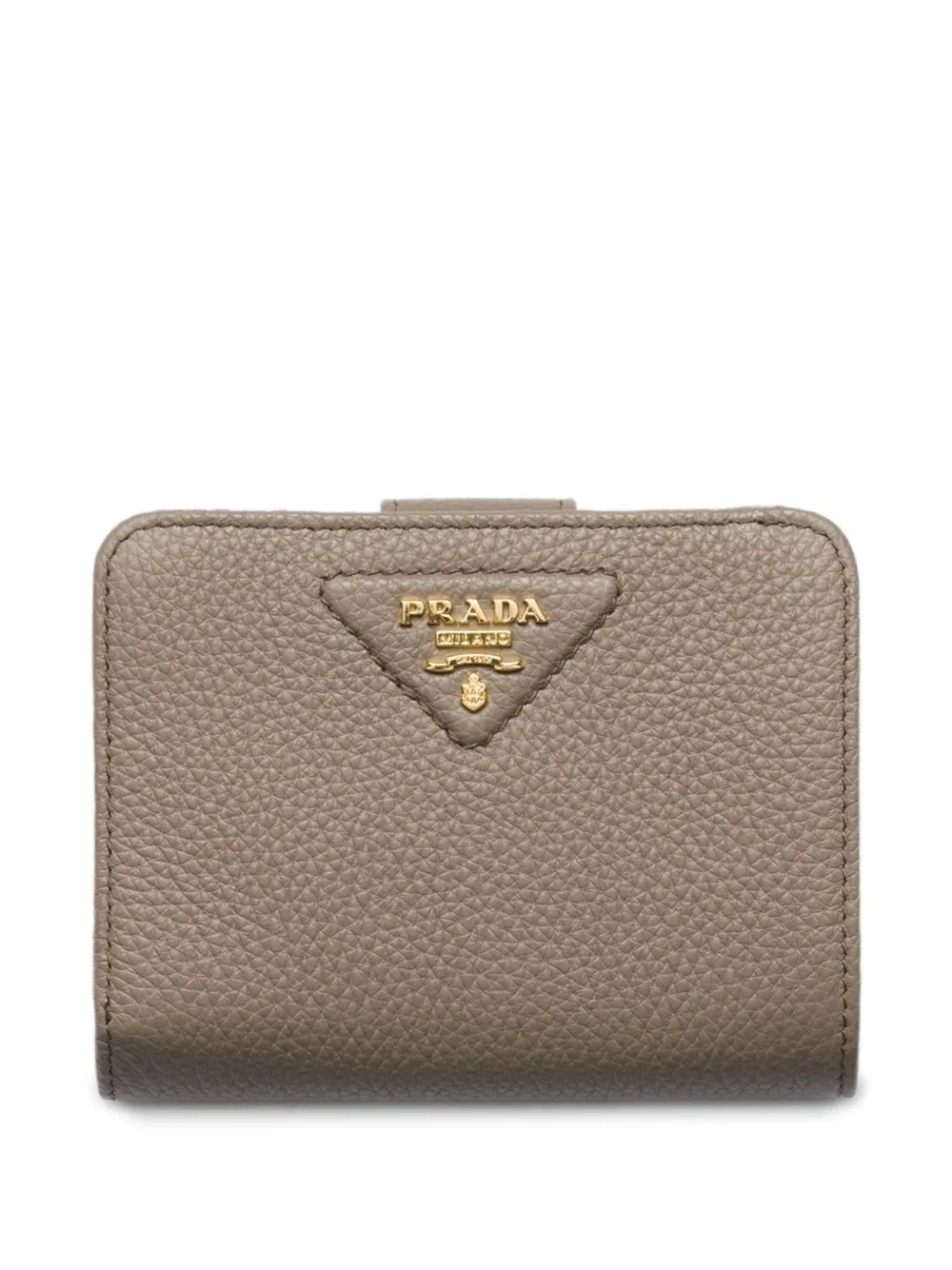 Prada Kleine portemonnee met textuur - Beige