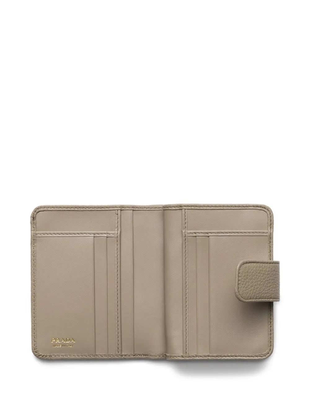 Prada Kleine portemonnee met textuur Beige