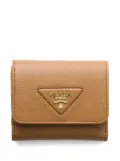 Prada small logo-plaque wallet - Brown