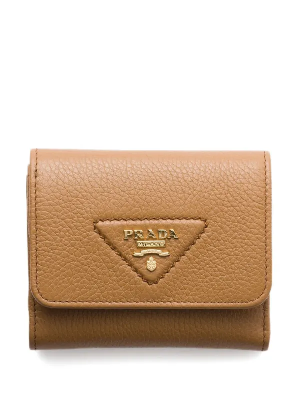 PRADA ブラウン 三つ折り財布 Prada 財布 | ブラウン | FARFETCH JP