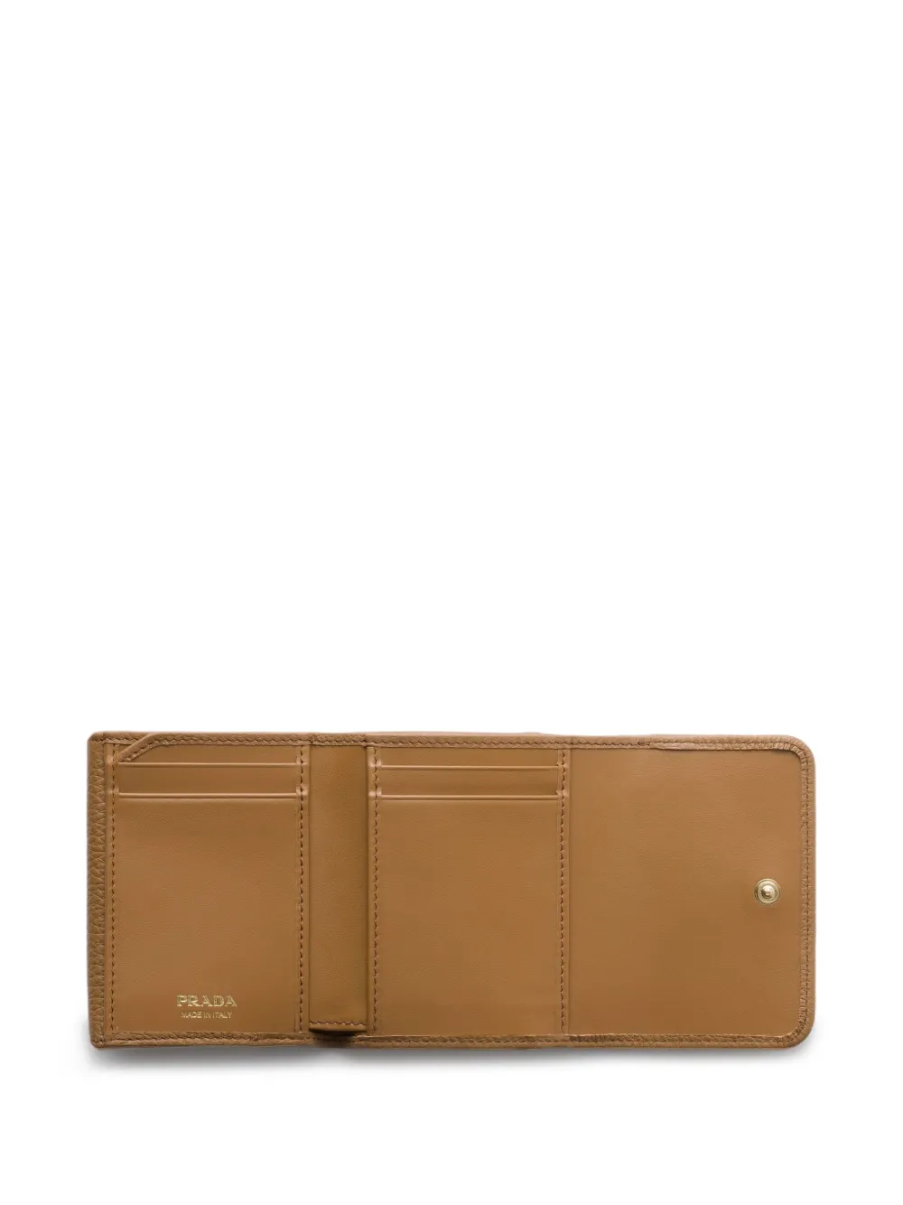 Prada Portemonnee met logoplakkaat Bruin