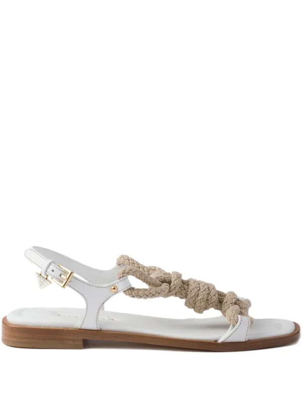靴 Prada Knot Strap Mule Sandals 36.5 驚きの値段 Knot Prada 靴 Strap States United - PRADA | Sandals