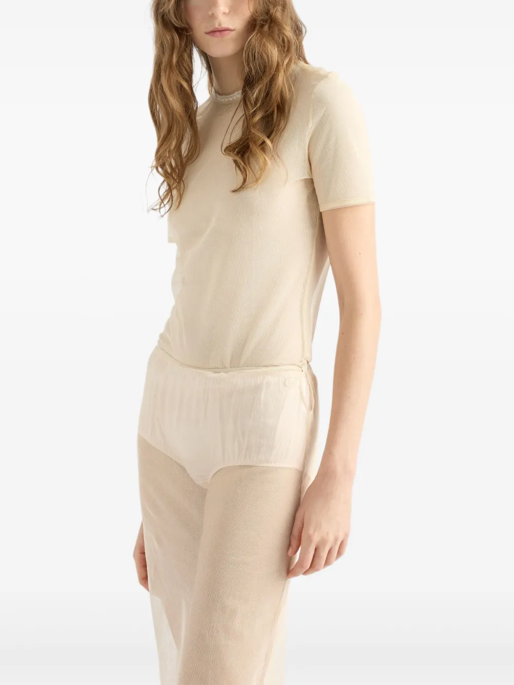 Prada Katoenen T-shirt Beige