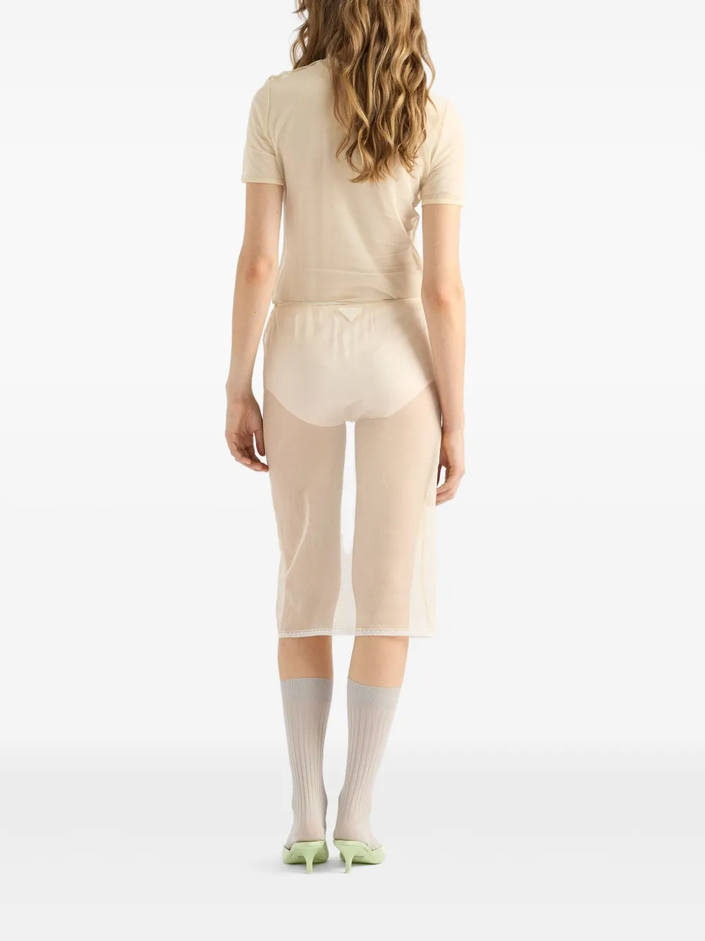 Prada Katoenen T-shirt Beige