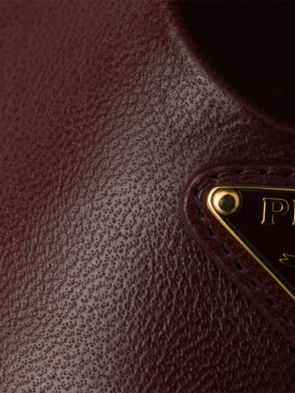 Prada Leather Ballet Flats | Red | FARFETCH SG