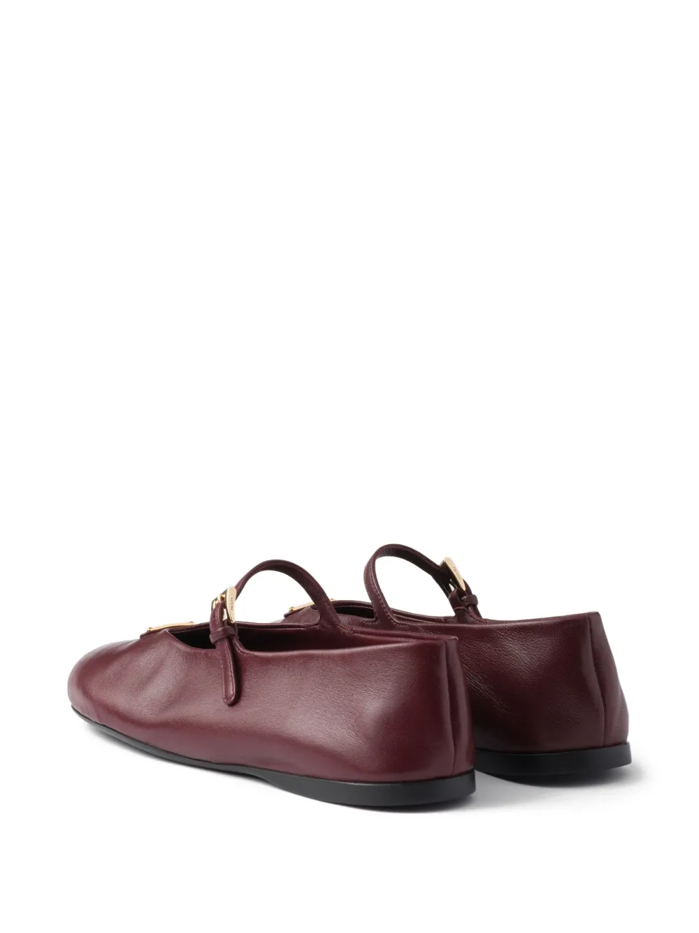 Prada leather ballet flats Red