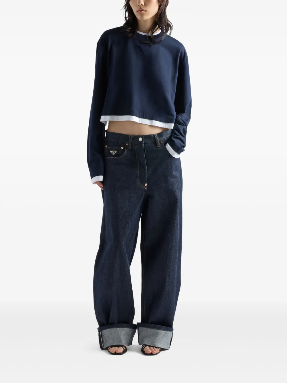 Prada T-shirt met ronde hals Blauw