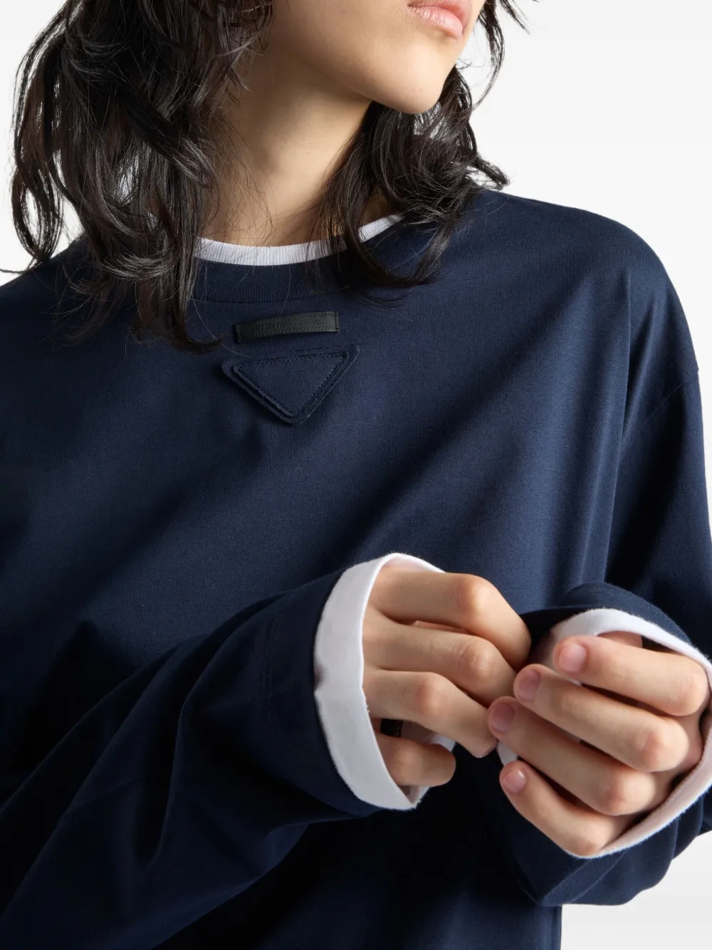 Prada T-shirt met ronde hals Blauw