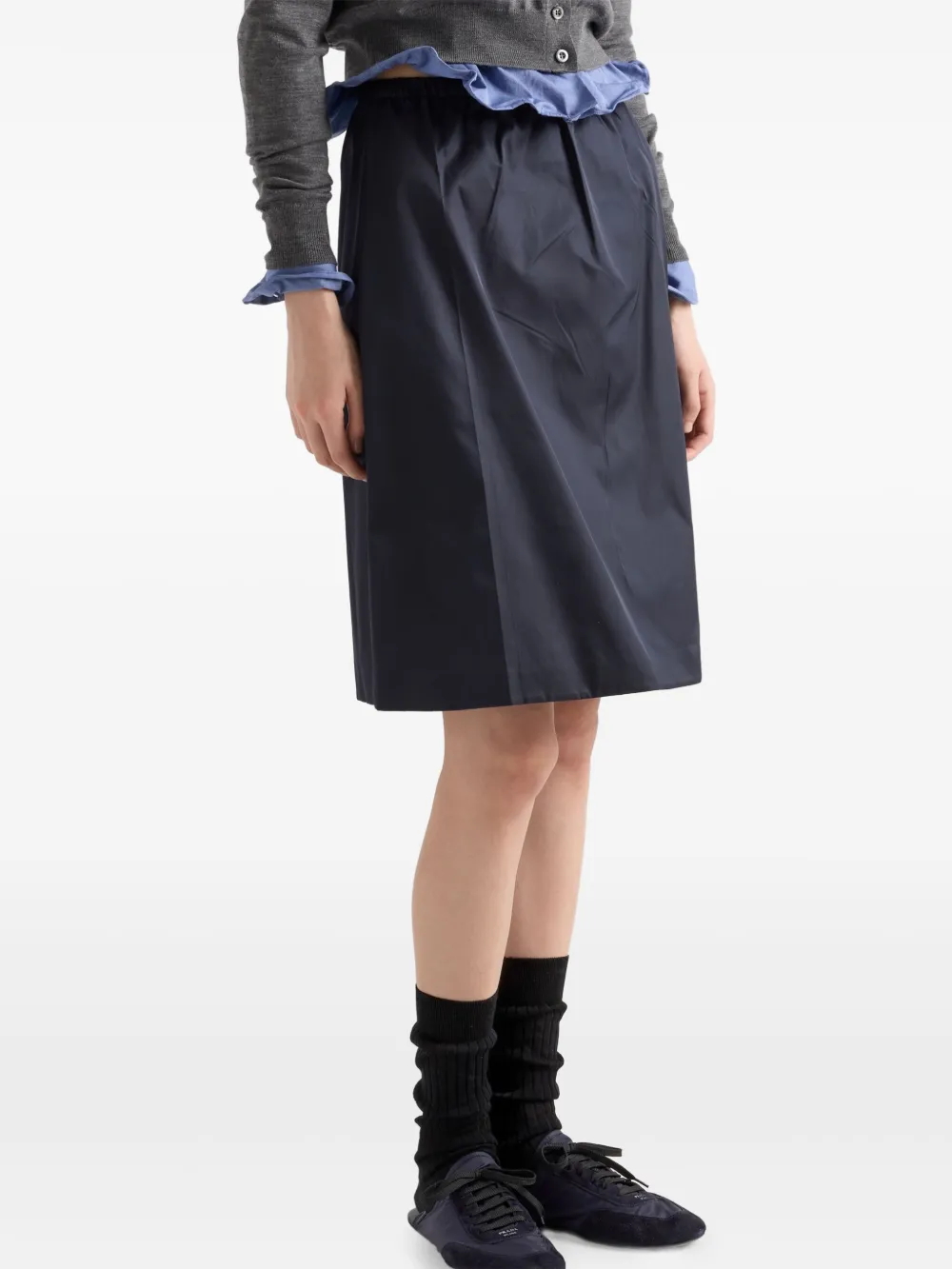 Prada Midi-plooirok Blauw