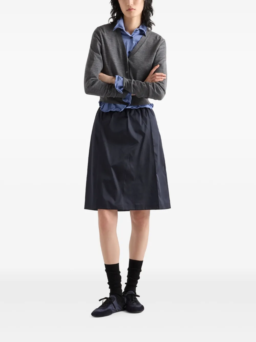 Prada Midi-plooirok - Blauw
