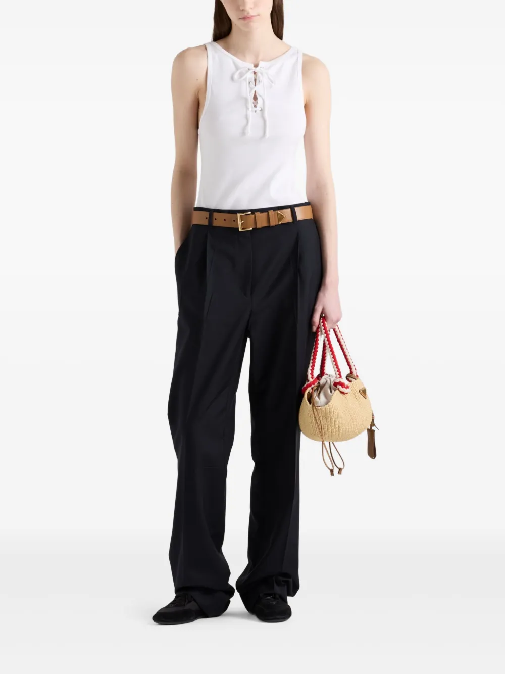 Prada lace-up tank top | Vests & Tank Tops | Image 2