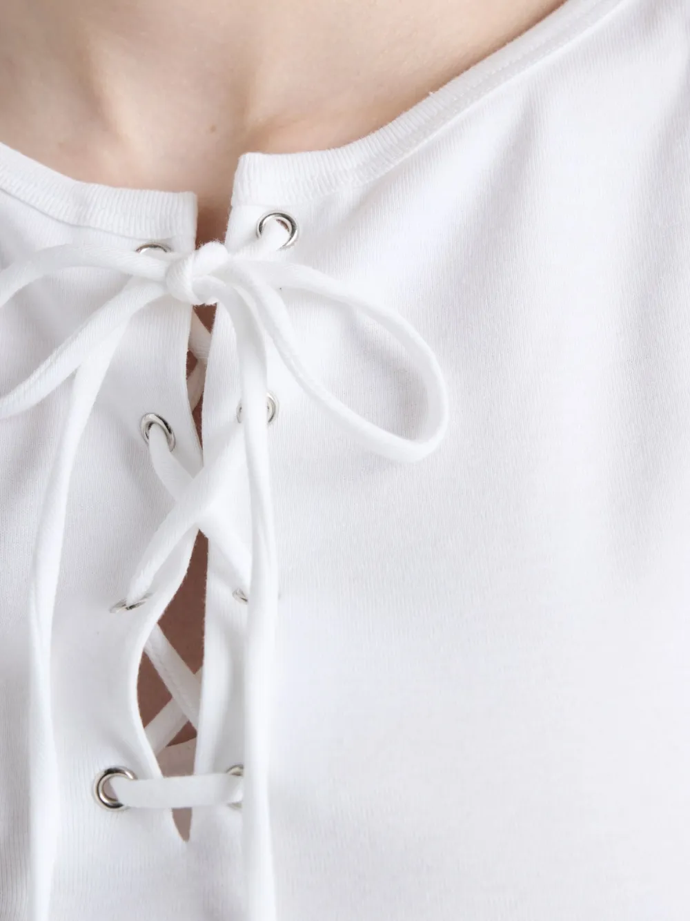 Prada Tanktop met veters Wit
