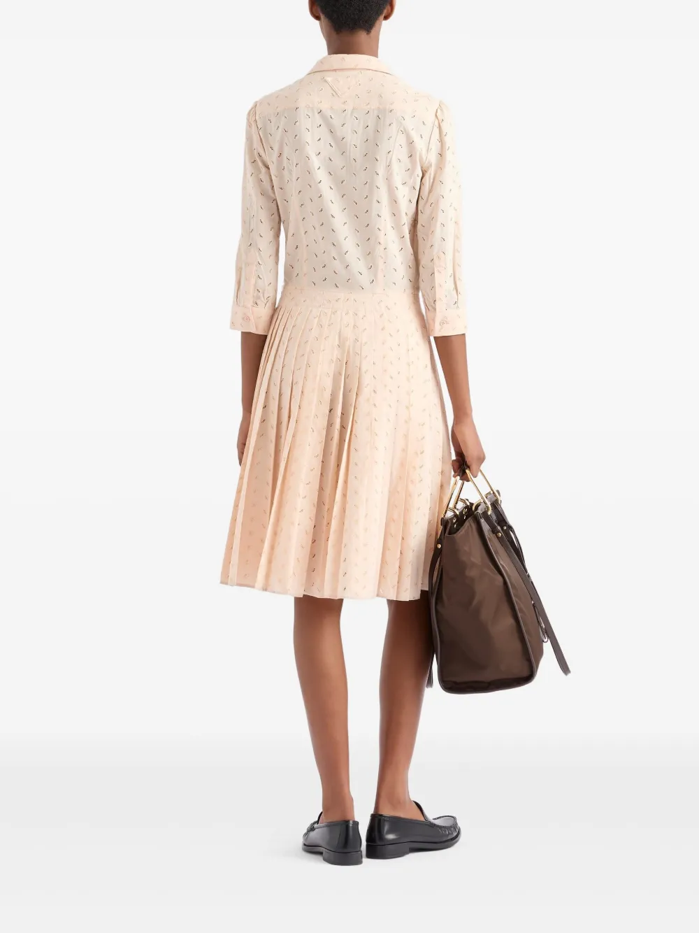 Prada Katoenen midi-jurk Roze