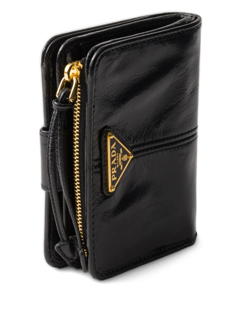 Prada Leren portemonnee Zwart