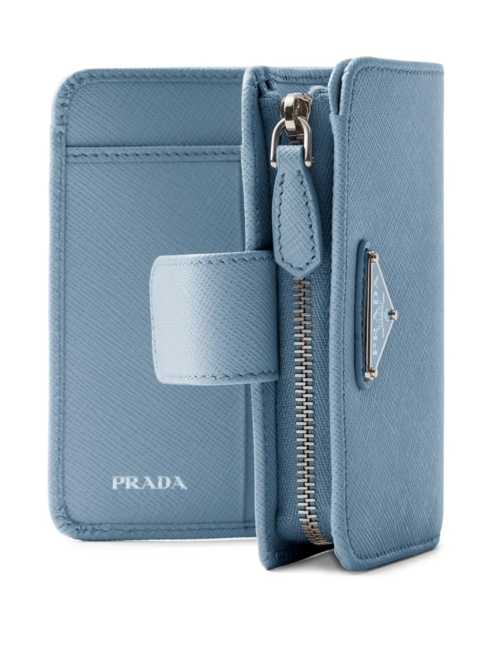 Prada Saffiano leren portemonnee Blauw