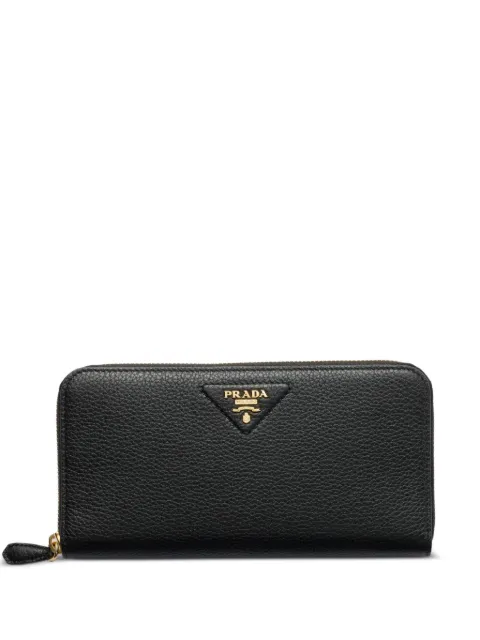 Prada stor skinnplånbok med dragkedja