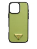 Prada logo-plaque iPhone 16 Pro Max case - Green